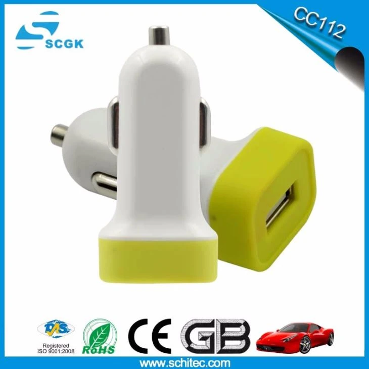 Caricabatteria da auto rapido per telefono con porta USB singola