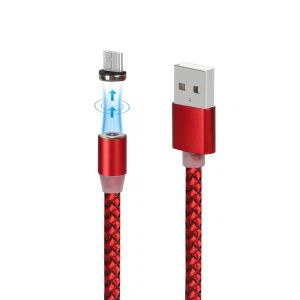 Cavo caricabatterie MicroUSB con magnete intrecciato in nylon
