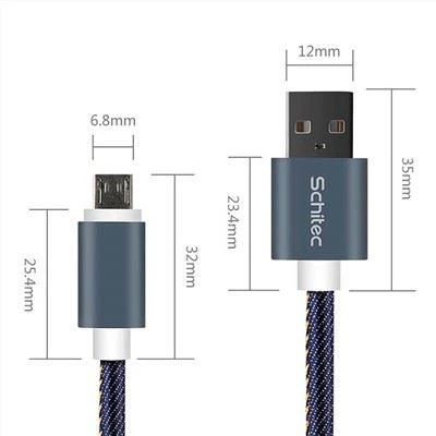 Cavo USB universale in materiale cowboy