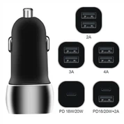 Caricatore da auto USB C a 2 porte