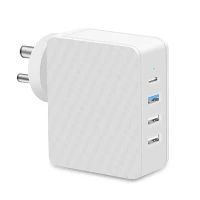 Caricatore da muro 5v 2.1a Porte USB Duel Spina indiana